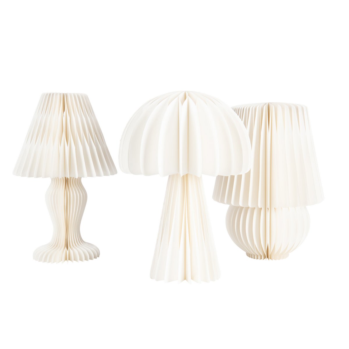 Détails de l'abat-jour pliable J-Line - papier blanc cassé