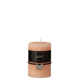 Bougie cylindrique J-Line rose, élégante et moderne, pour une ambiance chaleureuse