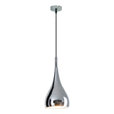 Le "style", classique rétro, pendant en métal brillant avec chromé avec une douille E27, parapluie Ø15 cm, idéal pour la salle à manger, le salon et la cuisine.