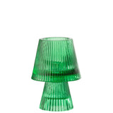 Photophore J-Line Hat en verre vert - vue de face