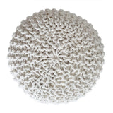 Tabouret de tricot moderne, design élégant, hauteur 30 cm, en coton recyclé