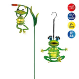 2 Set Solar-Deco Hanging Light "Frosch" environ. Capteur de l'aube;