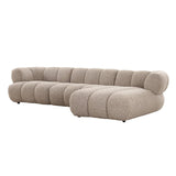 Canapé New York 4 places (Salon droit) Sable Boucle