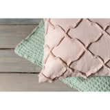 Coussin J-Line Wavy Diamonds - coton - rose clair