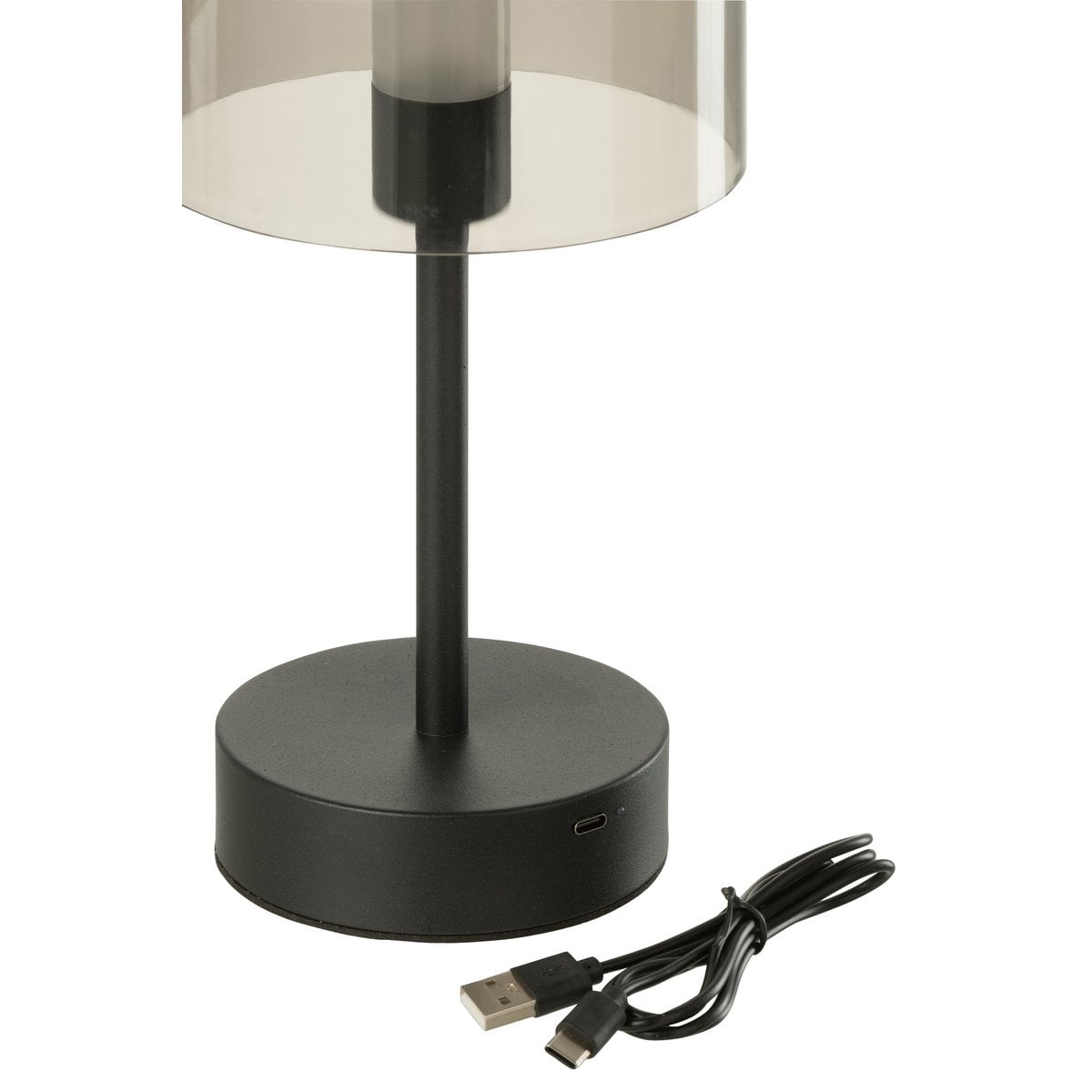 Lampe de table J-Line Woa éclairant un espace de vie