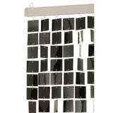 Rideau J-Line Carré noir en PVC, vue d'ensemble élégante.