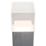 LED à douille extérieure LED "Leah" en métal et en plastique en acier, LED intégrée, lumières de chemin