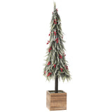Vue d'ensemble du sapin de Noël Neige J-Line dans un intérieur élégant