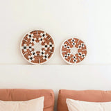 Décoration murale Panier mural rond Boho ou bol plat TAMAN en fibre de banane (2 tailles)