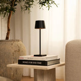 Lampe de table rechargeable noire William
