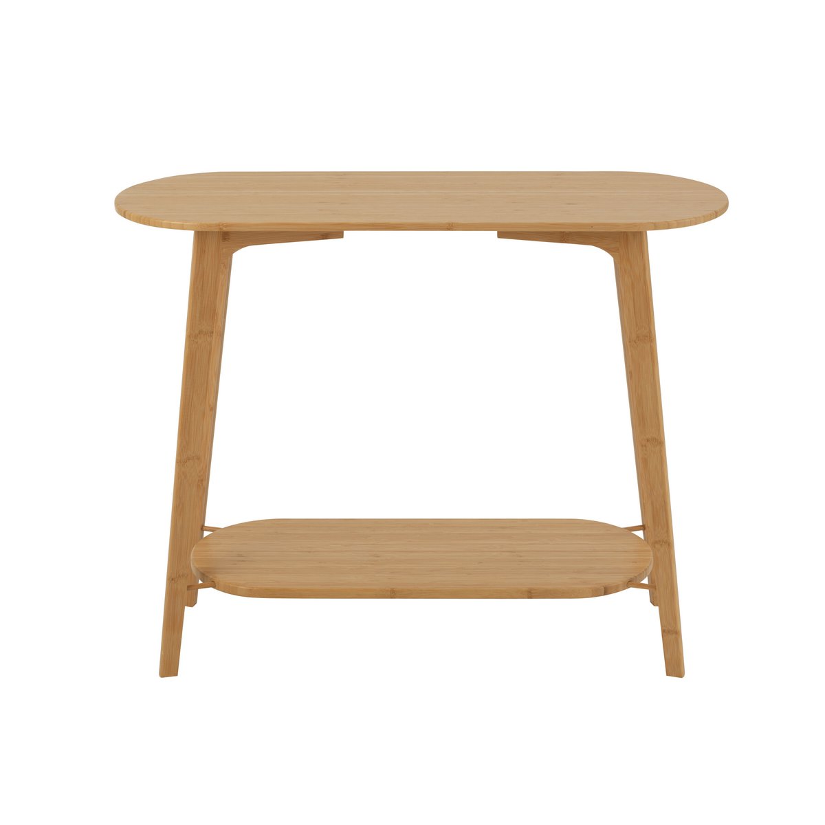 Console carrée J-Line en bambou naturel vue de face