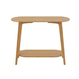 Console carrée J-Line en bambou naturel vue de face