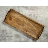 Plateau de service plateau en bois du plateau en bois 50x20cm de la carte de service tablette mangue en bois solide