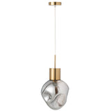 Zoom sur le détail du verre gris de la lampe J-Line