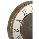 Vue de face de l'horloge murale J-Line, détails dorés