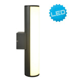 Lumières à LED "Flair", 30 cm en métal gris et en plastique, avec LED intégrée