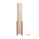 Lampe de table "Matilda" lampe de table classique avec apparence naturelle à travers le bois et l'écran de tissu, socket E27, 110 cm de haut