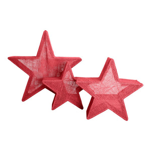 3 Set LED Decoration Stars de Noël Rouge