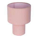 Lampe de table "duveteuse" avec des lames de texte et du pied en rose, E27, env. 31 cm de haut