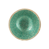 Bol J-Line Mosaic en bois vert, vue de face