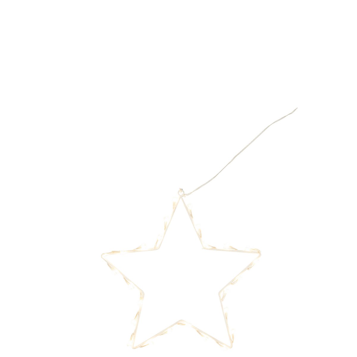 Lampe de décoration J-Line Star en métal blanc avec éclairage LED