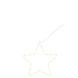 Lampe de décoration J-Line Star en métal blanc avec éclairage LED