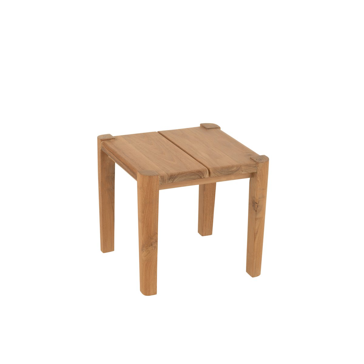 Table d'appoint Bruce en teck naturel, vue rapprochée