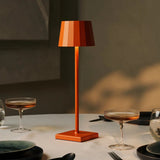 Lot de 4 lampes à poser orange rechargeables avec station