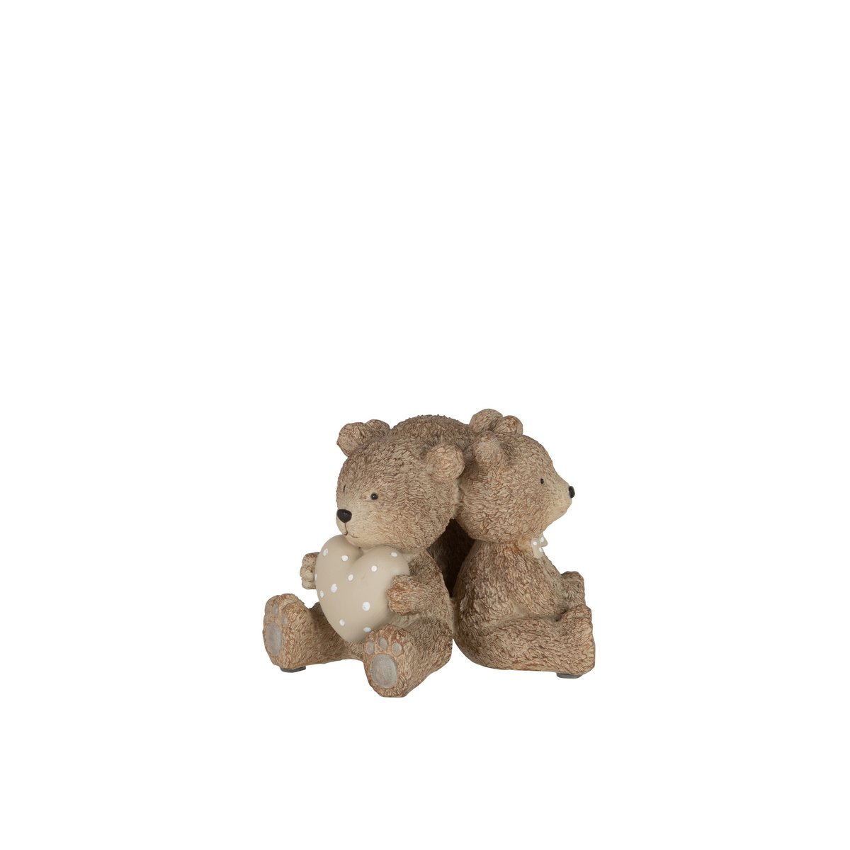Figurine Teddy 3 pièces, mise en scène sur une étagère