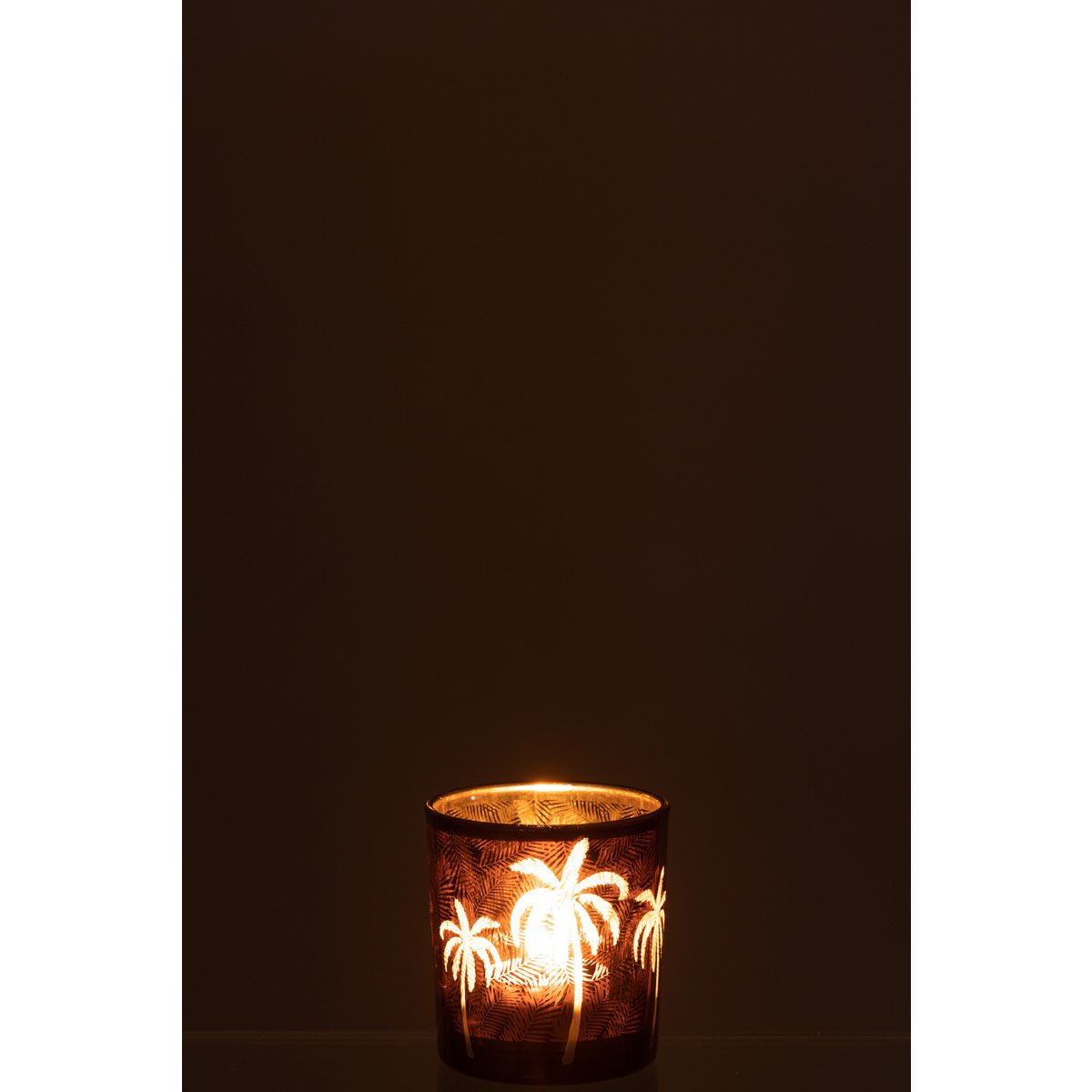 Photophore J-Line Palmier, ambiance salon chic