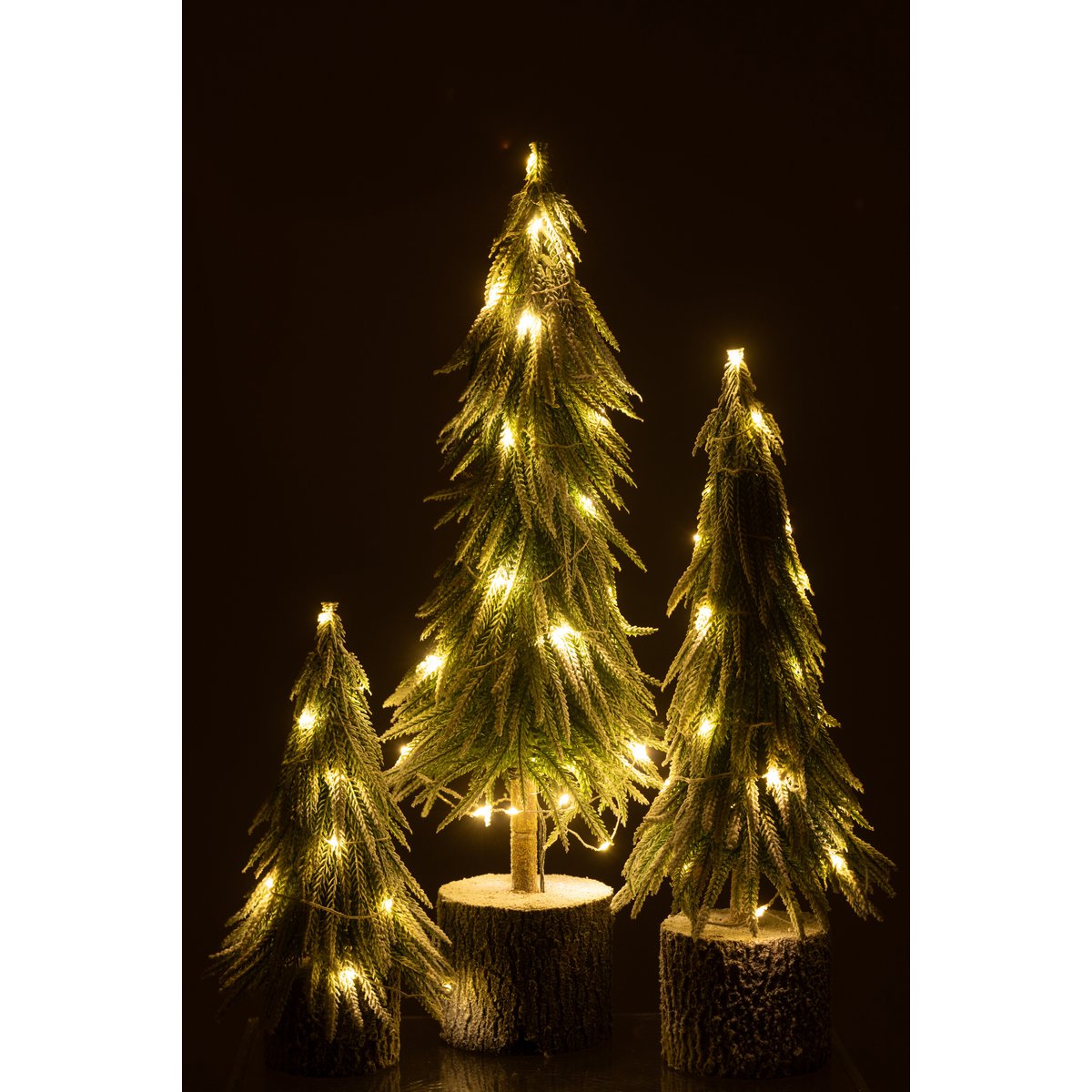 Sapin de Noël A+Led vert neige - décoration intérieure