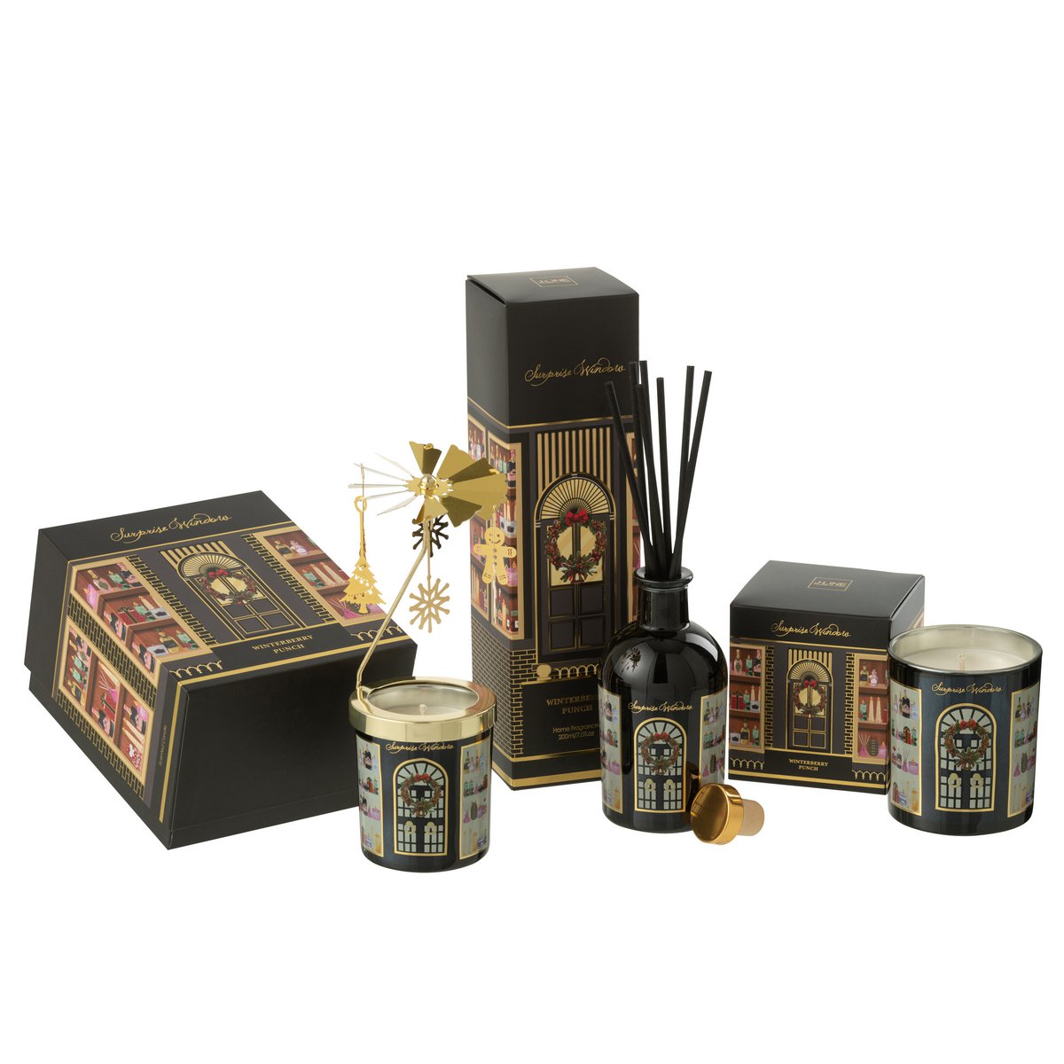 Bougie parfumée J-Line Fenêtre Surprise - vue avant avec étiquette