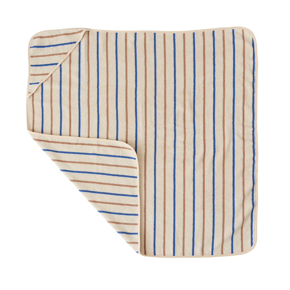 Serviette à capuche Raita en coton biologique avec rayures élégantes