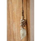 Le pompon feuille et coquillage - Naturel