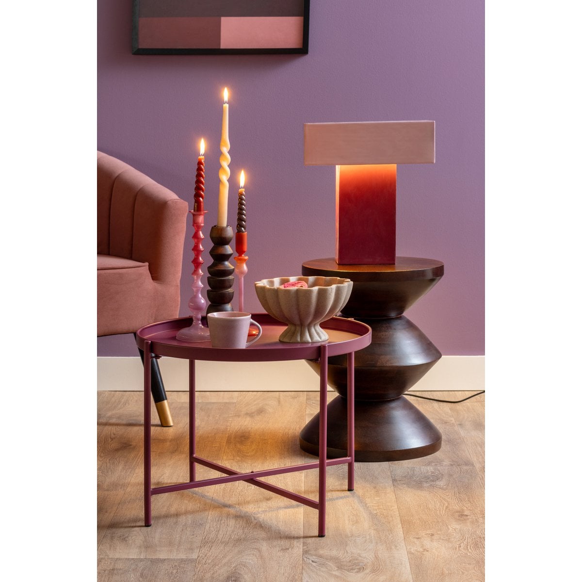 Lampe de Table Grato Recto - vue latérale mettant en valeur les dimensions