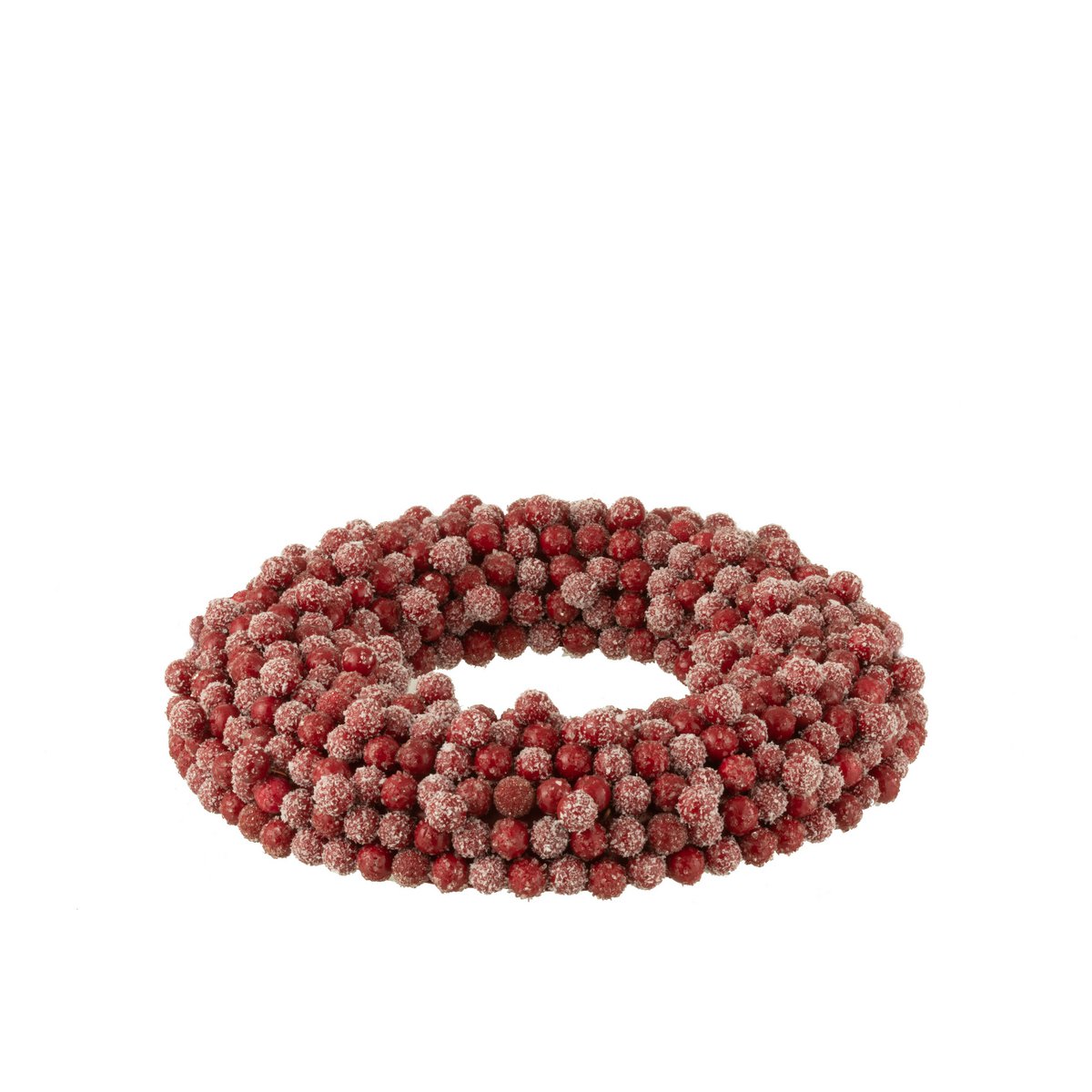 Couronne Ronde Baies Plastique Rouge Petite de J-Line - vue avant