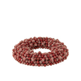 Couronne Ronde Baies Plastique Rouge Petite de J-Line - vue avant