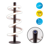 Lampe de table à LED "Belleza", lampe de table en métal moderne et en plastique en noir et blanc, avec des LED fermement construites, 50 cm de haut, l'éclairage pour le salon, la salle à manger, la chambre ou le bureau.