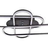 LED DE PLADIER LED CCT "Carlon" en aluminium et plastique Matt Black, avec LED intégrée, de 120 cm de long