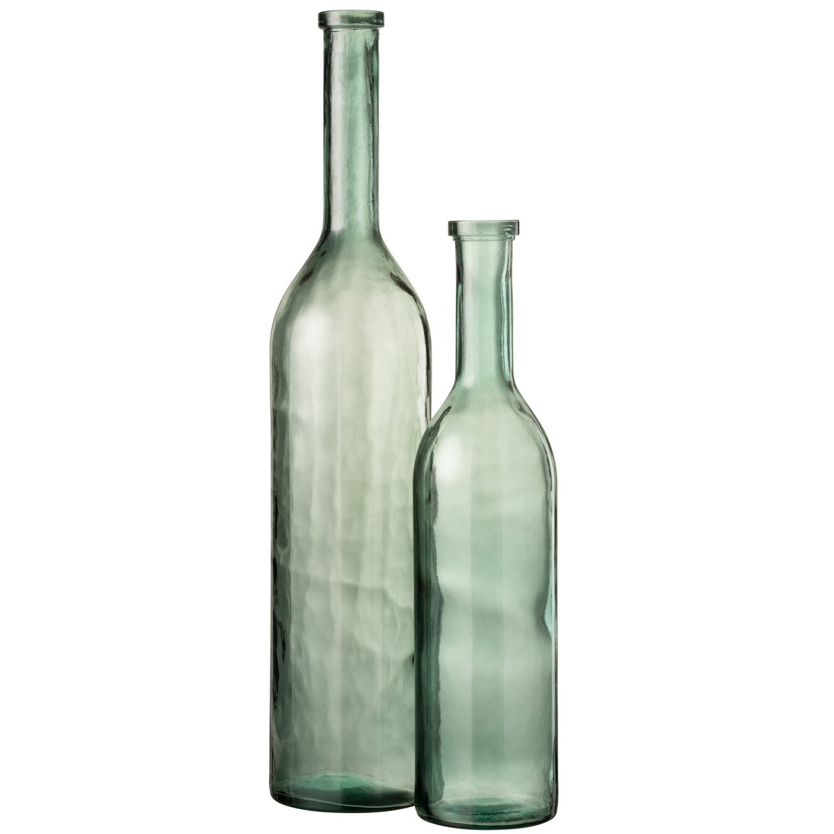Vase Cancun J-Line en verre vert, vue de face