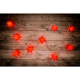 9er LED extérieure LED de Noël chaîne légère 3D Stars / Noël Lights-Red