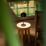 Lampe de table rechargeable noire Anton