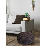 Pouf Ø 55 h 37 h 37 tabouret de tricot siège de planche de sol de pouf durable