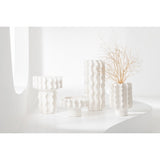 Vase J-Line Helix en céramique blanche - vue avant