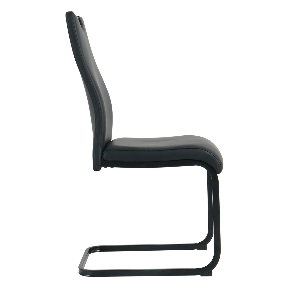 Pieds en métal thermolaqué noir de la chaise