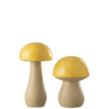 Champignon décoratif jaune J-Line en polyresine pour extérieur