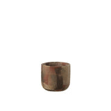 Flowerpot Miltos J-Line en céramique jaune, détail du design
