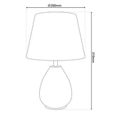 Lampe de table en céramique "simplement céramique", lampe de table en céramique, or, avec version E14, pour salle à manger, salon, couloir ou bureau, 31 cm de haut