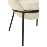 Chaise J-Line - fer - beige/noir