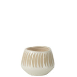 Vue latérale du pot de fleurs Kai, design élégant